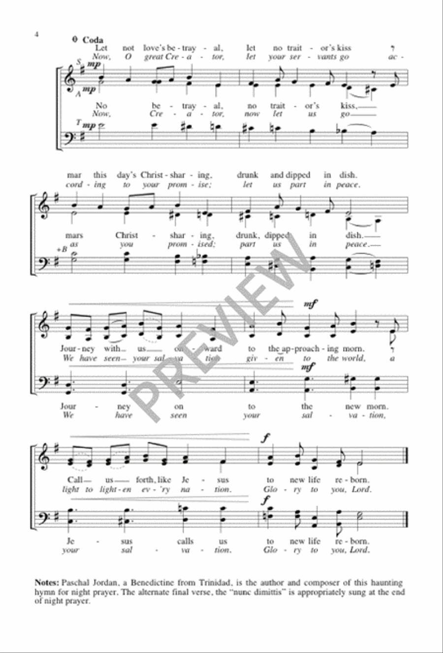 Hymn for Night Prayer Hymn for Night Prayer 4-Part scores gallery preview page 5