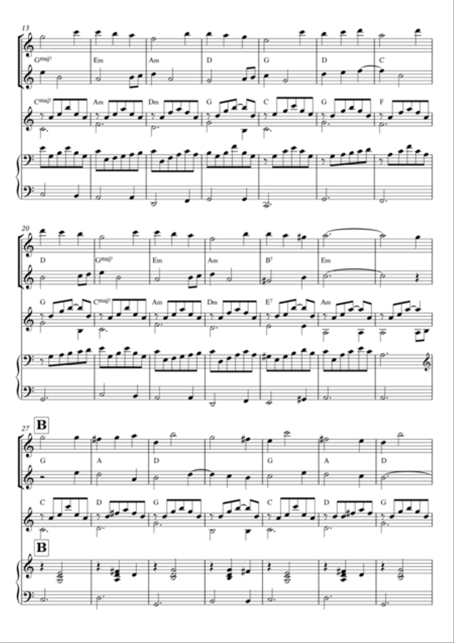 Instrumental Interlude 2'11 for 2 flutes, guitar and/or piano by Simon Peberdy image number null