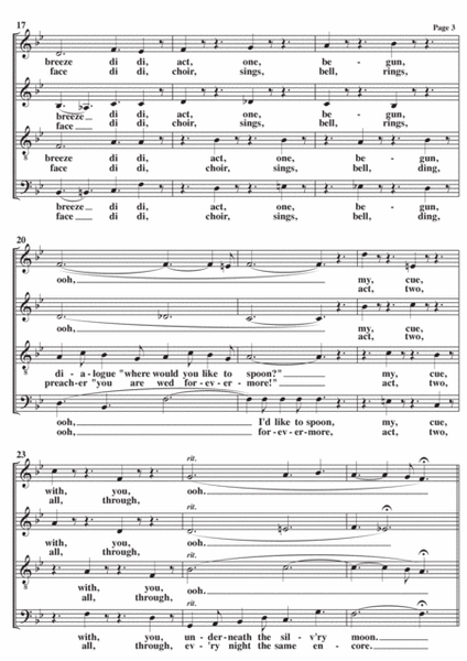 By The Light Of The Silvery Moon A Cappella SATB image number null