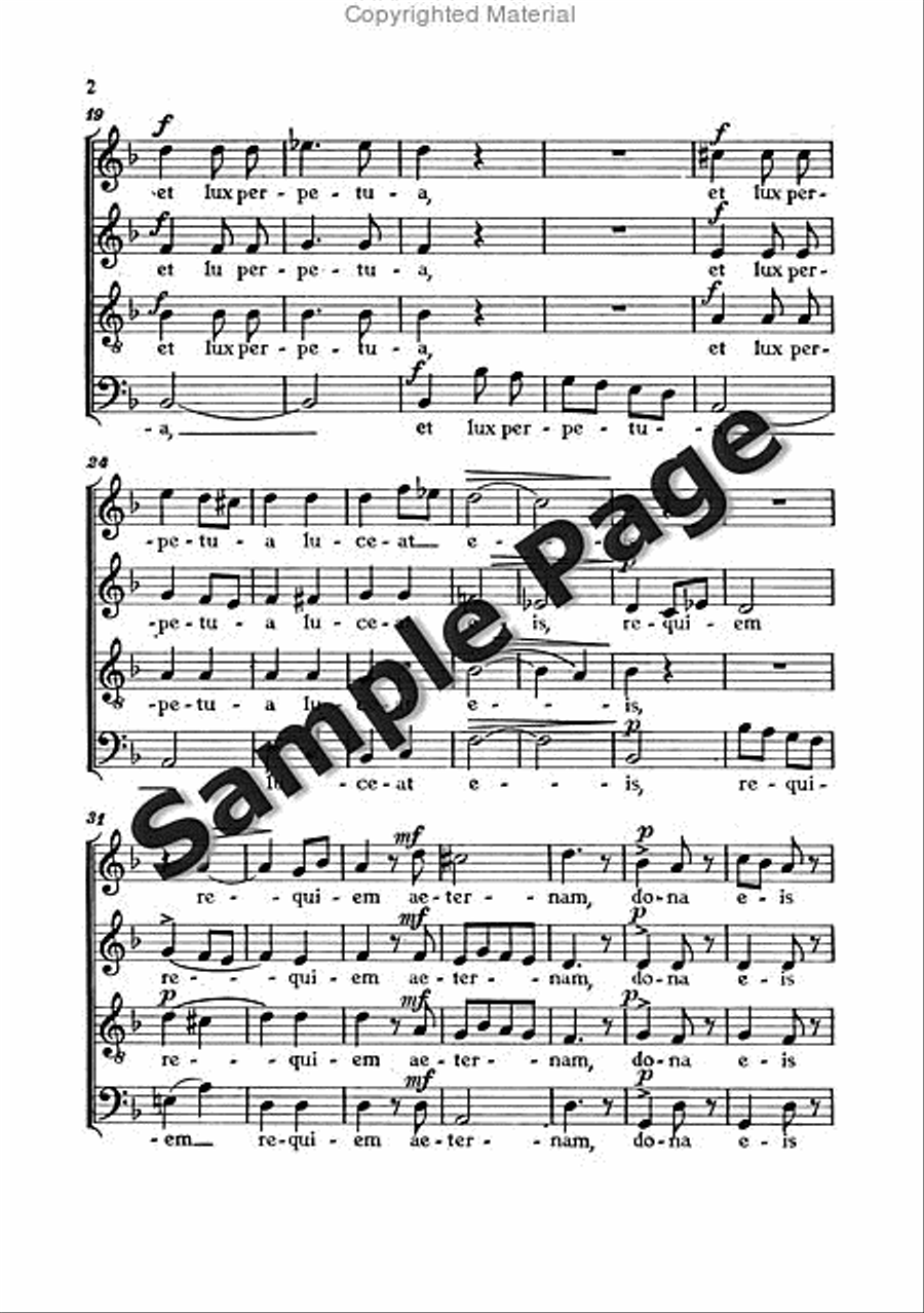 Requiem Aeternam 4-Part scores gallery preview page 3