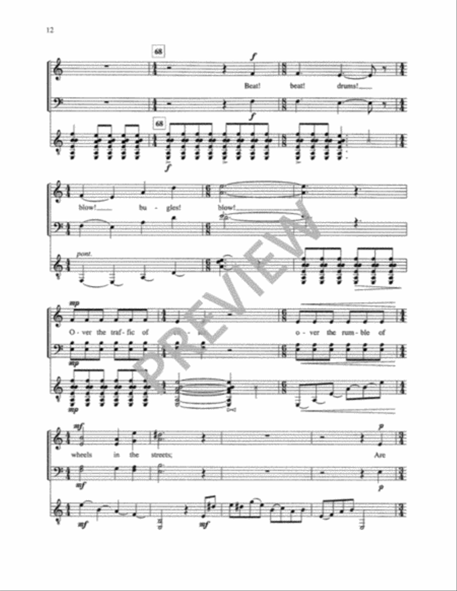 A Procession Winding Around Me (Vocal Score) 4-Part scores gallery preview page 14