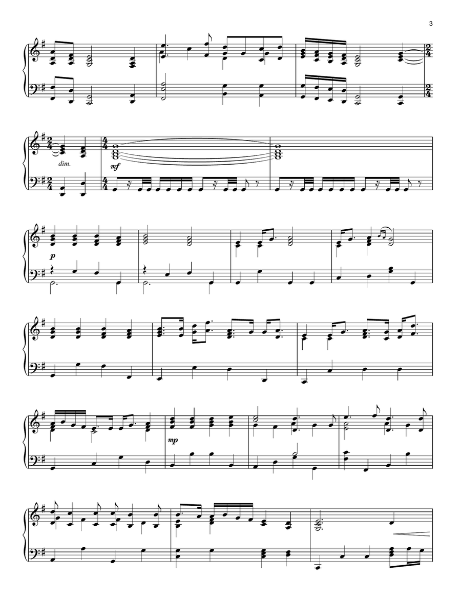 Hymn To The Fallen Piano Solo scores gallery preview page 3