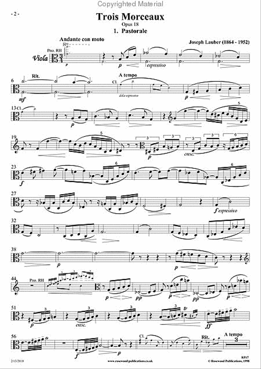 Trois Morceaux Trois Morceaux A Clarinet scores gallery preview page 4