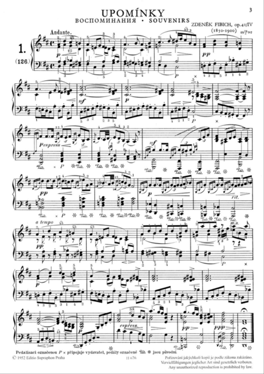Stimmungen, Eindrucke und Erinnerungen, op. 41/IV Piano Solo scores gallery preview page 2
