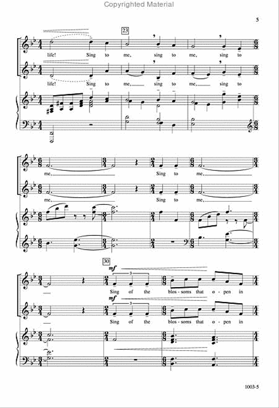 Sing to Me - SA Octavo Sing to Me - SA Octavo SA scores gallery preview page 4