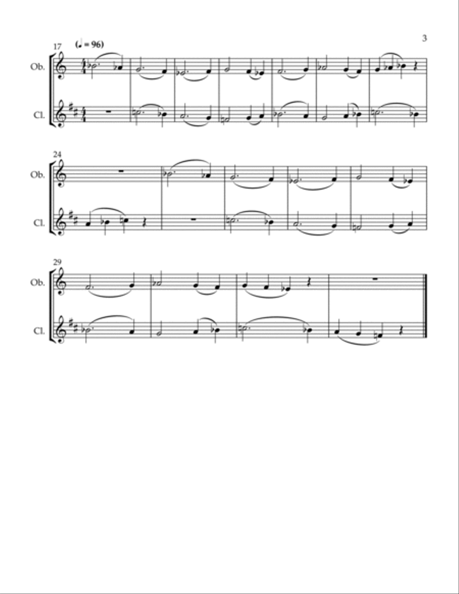 3 Conversations Woodwind Duet scores gallery preview page 3