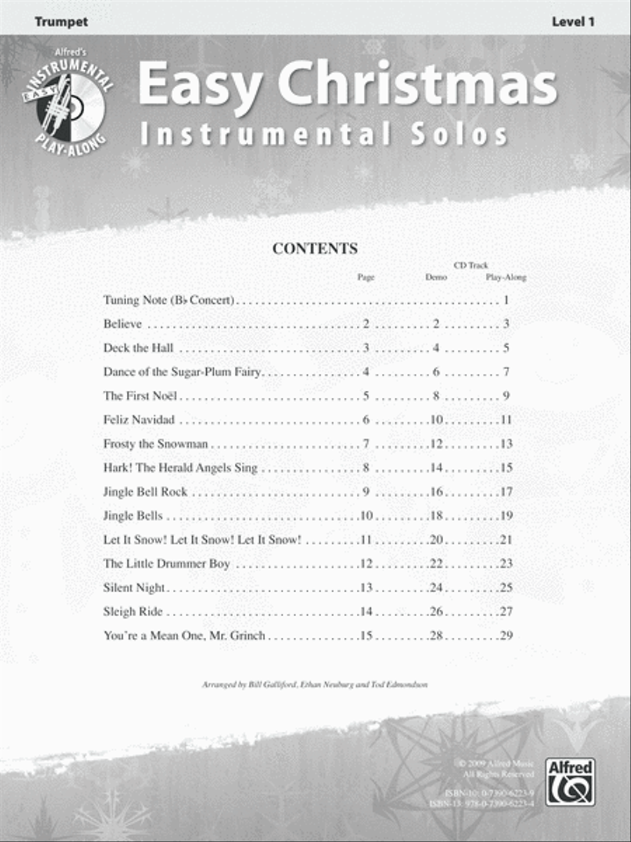 Easy Christmas Instrumental Solos, Level 1 image number null