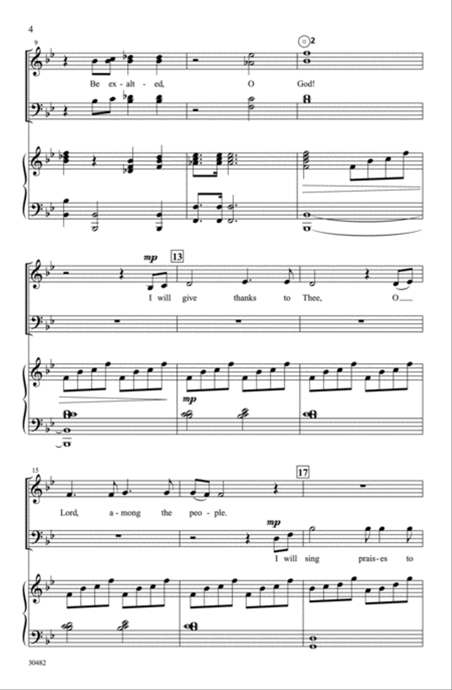 I Will Give Thanks! 4-Part scores gallery preview page 3