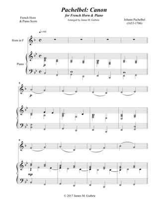 Pachelbel: Canon for French Horn & Piano