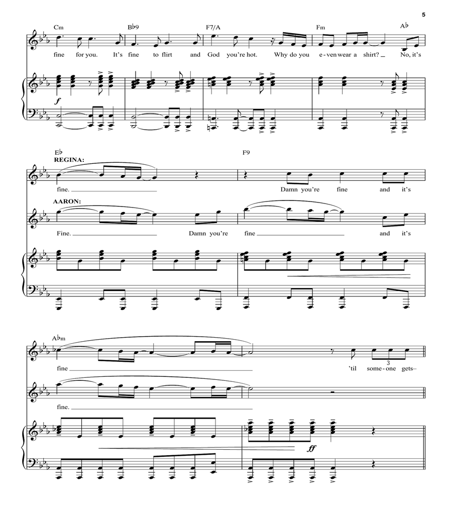 Someone Gets Hurt (from Mean Girls: The Broadway Musical) Voice scores gallery preview page 5