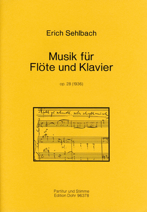 Book cover for Musik für Flöte und Klavier op. 28 (1936)