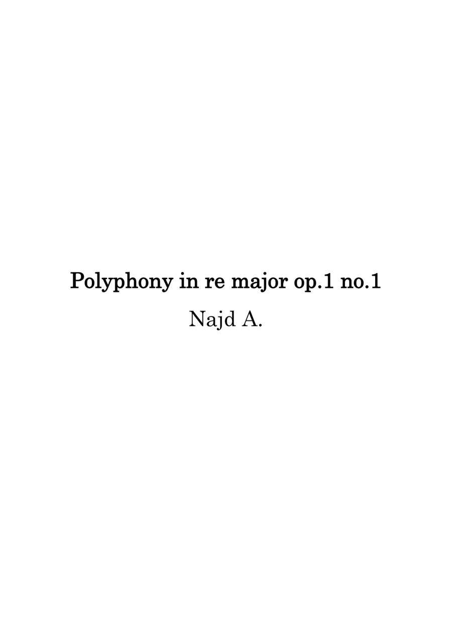 PolyPhony in D major PolyPhony in D major Full Orchestra scores gallery preview page 1