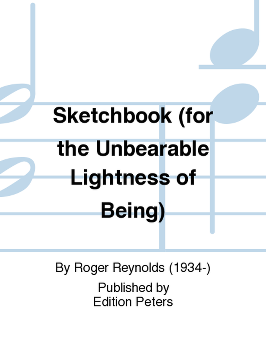Sketchbook (for the Unbearable Lightness of Being)