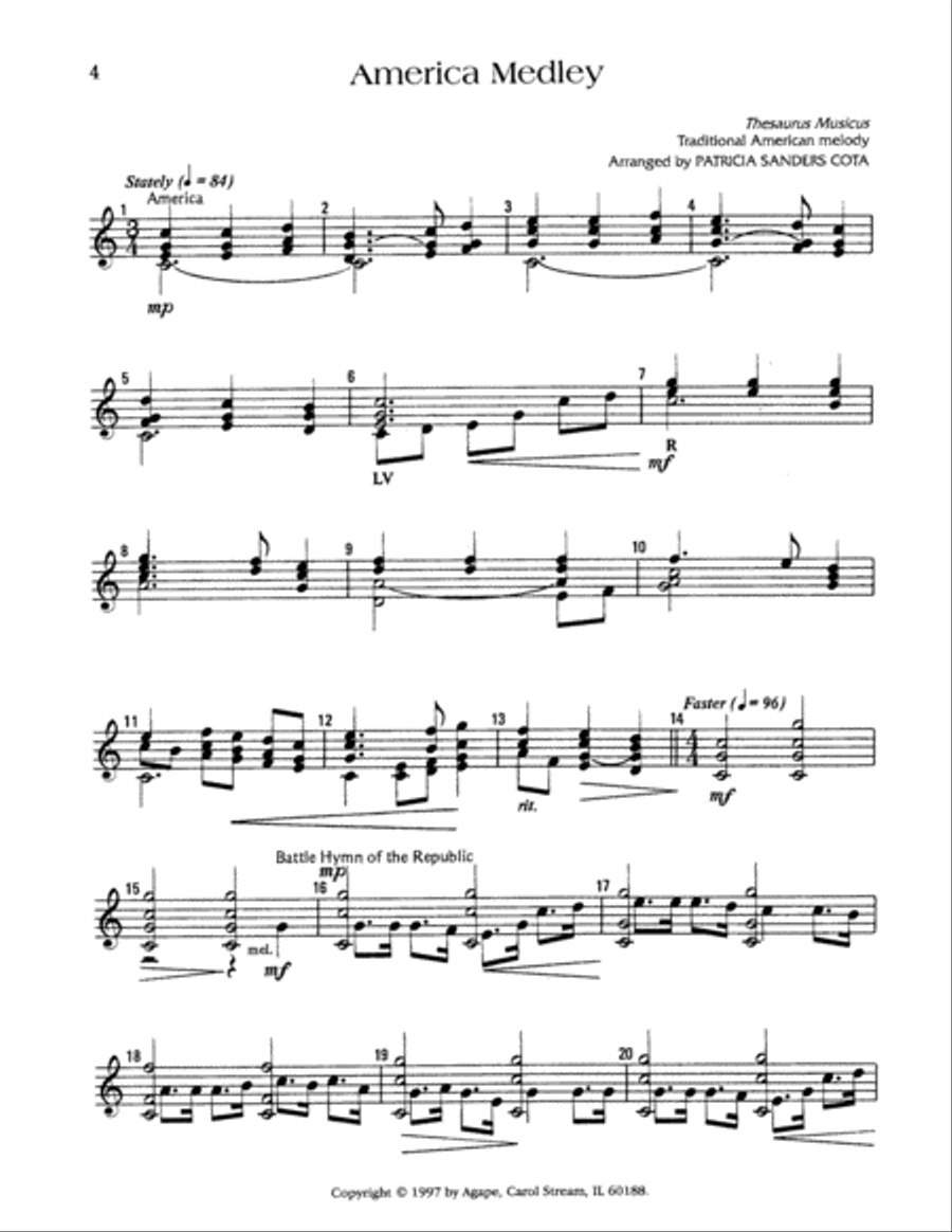 Twelve Bells Americana Twelve Bells Americana Handbell Choir scores gallery preview page 4
