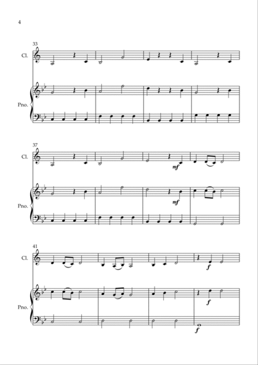 Flowers B-Flat Clarinet scores gallery preview page 4