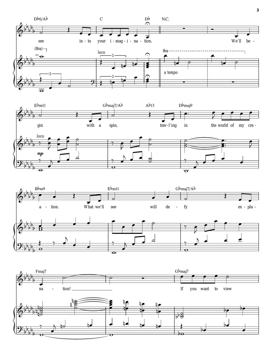 Pure Imagination Pure Imagination Piano, Vocal scores gallery preview page 3
