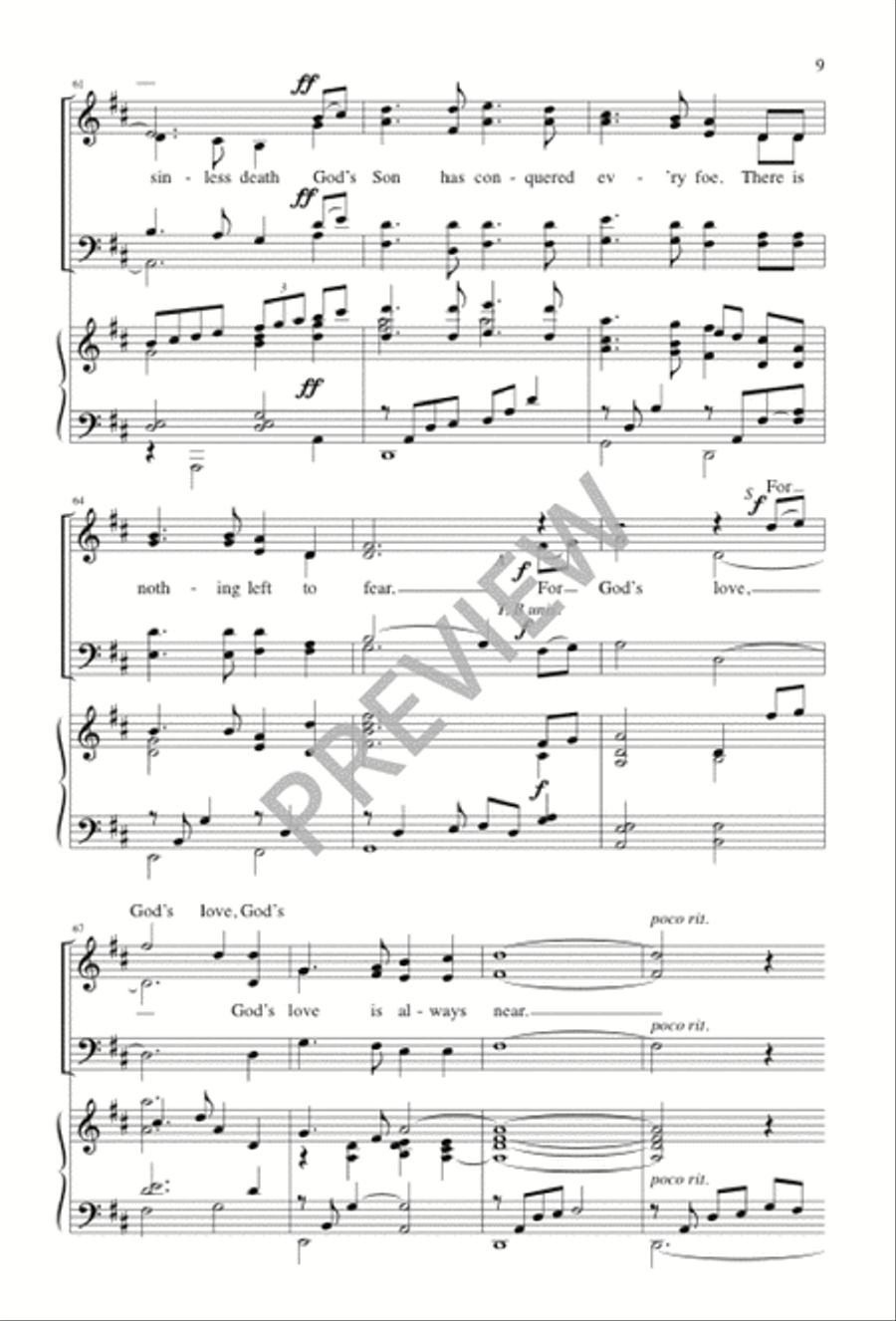 There Is Nothing Left to Fear 4-Part scores gallery preview page 9
