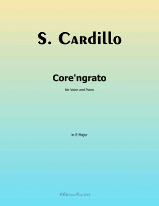 Book cover for Corengrato, by S. Cardillo, in E Major