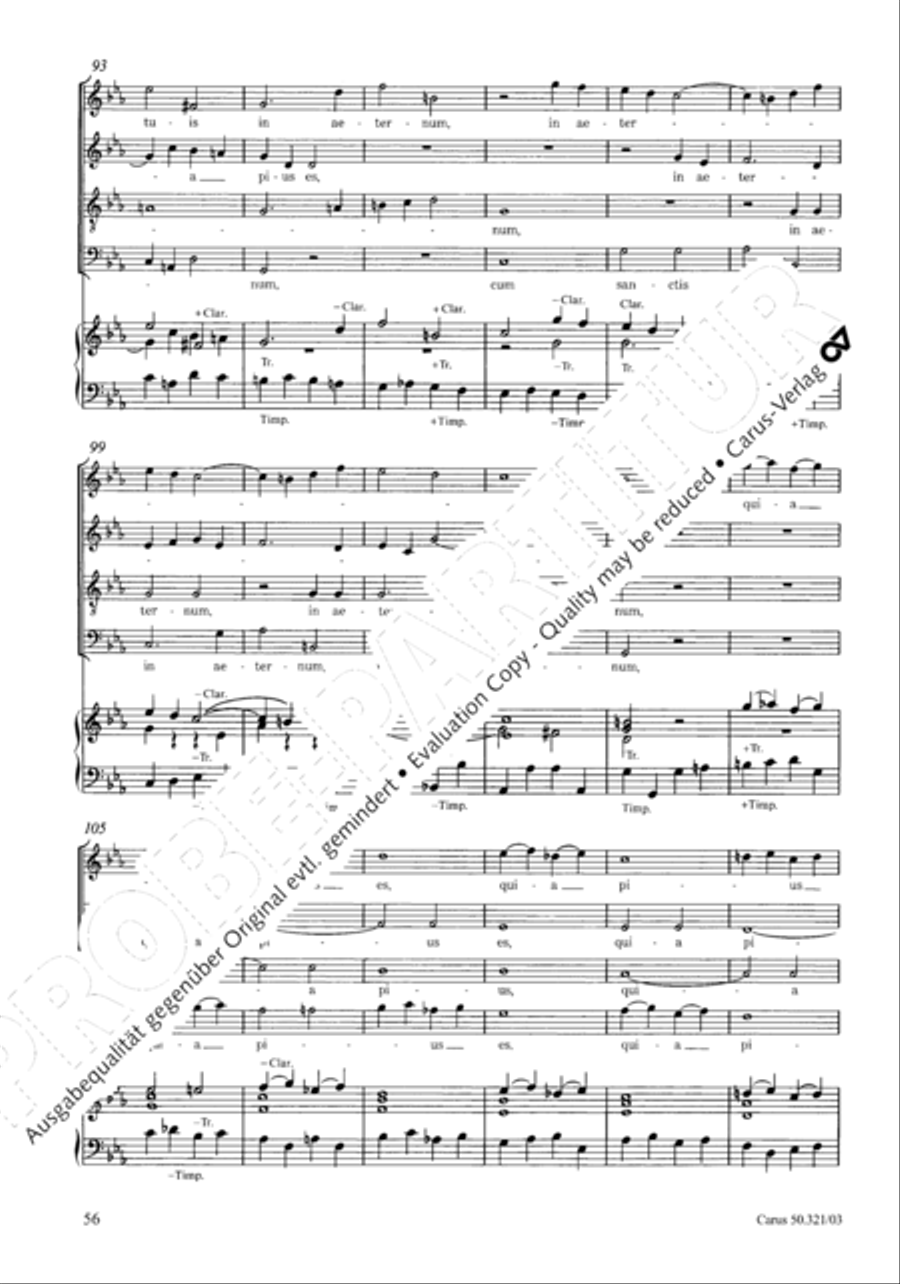 Requiem in C minor 4-Part scores gallery preview page 63
