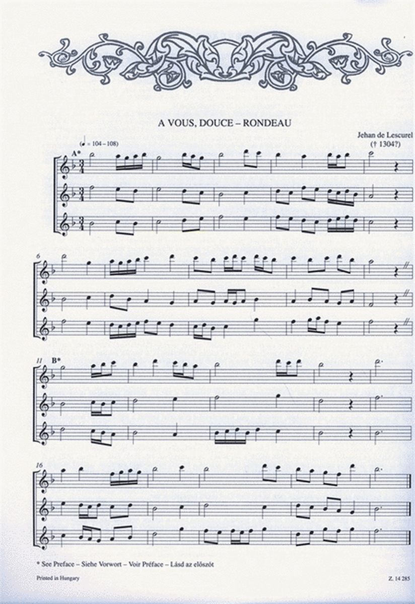 Kammermusik für drei Altblockflöten