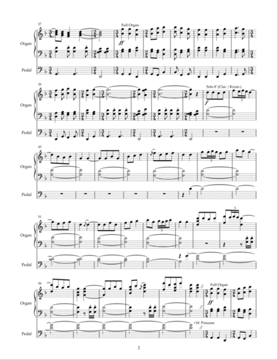 Toccata on Gaudete! Organ Solo scores gallery preview page 2