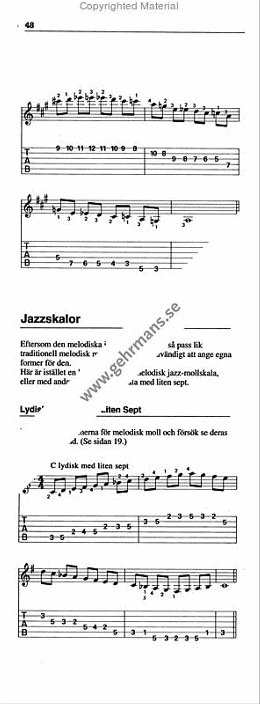 Skalboken for gitarrfodralet Guitar scores gallery preview page 10