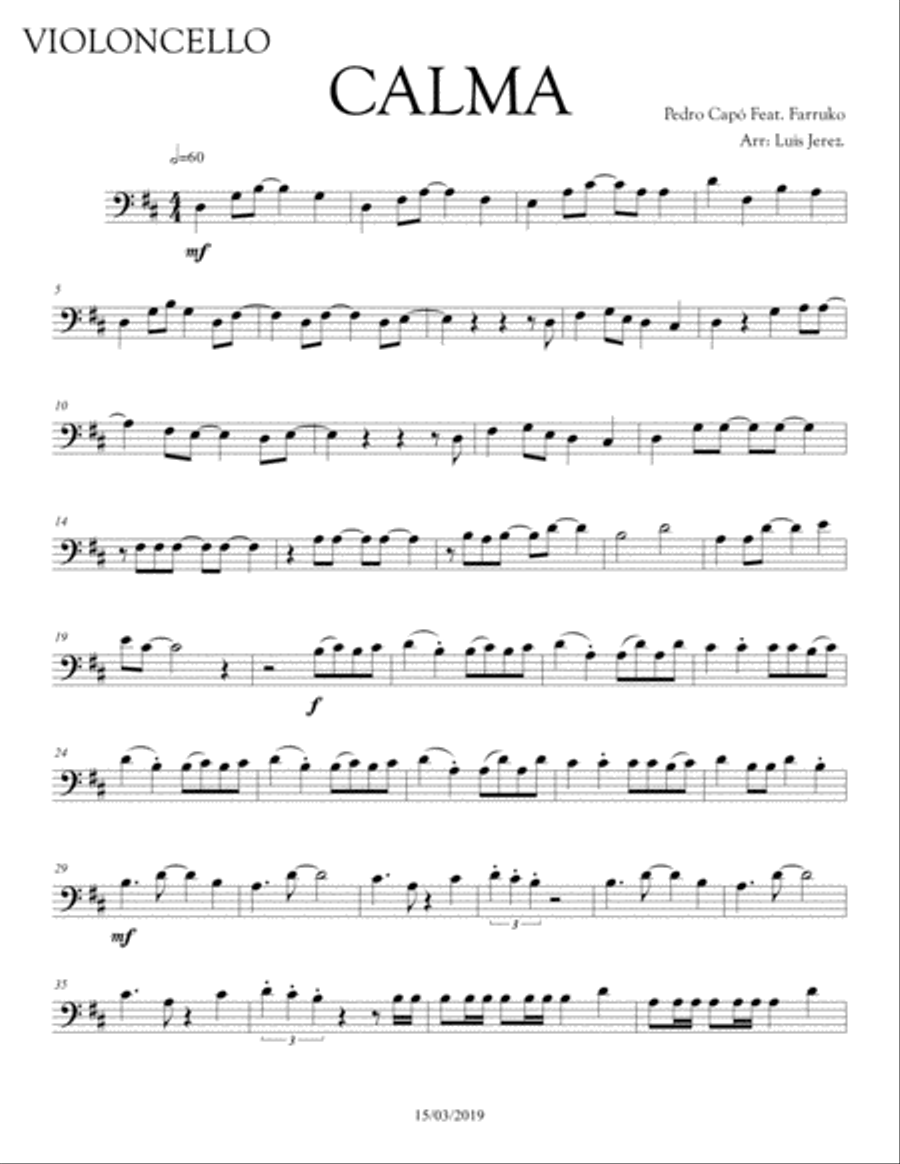 Pedro Cap Pedro Cap Cello Solo scores gallery preview page 3