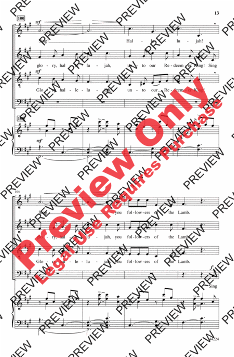 Sing a Glad Hosanna! Sing a Glad Hosanna! 4-Part scores gallery preview page 13