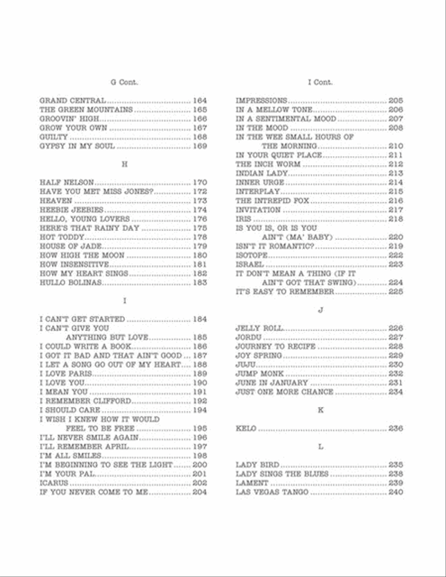 The Real Book - Volume I - Sixth Edition F Instrument scores gallery preview page 4