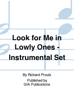 Look for Me in Lowly Ones - Instrument edition