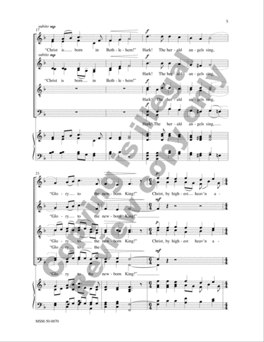 Hark! The Herald Angels Sing Divisi scores gallery preview page 5