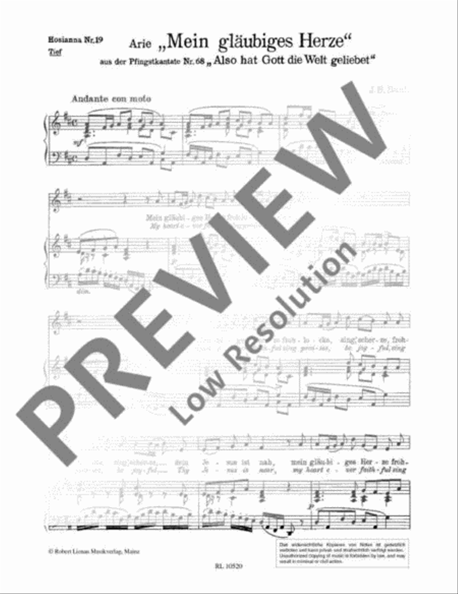 Mein gläubiges Herze Voice Solo scores gallery preview page 3