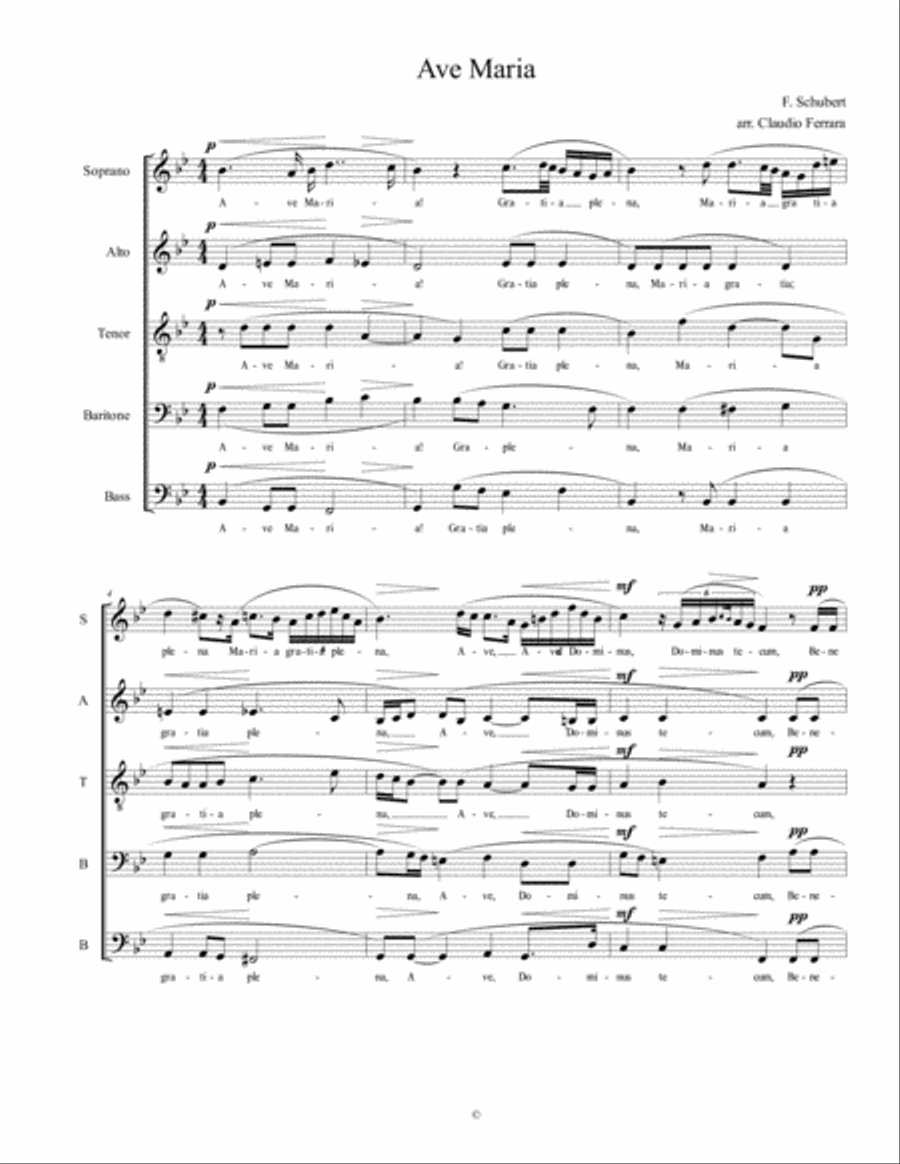 Ave Maria Divisi scores gallery preview page 1