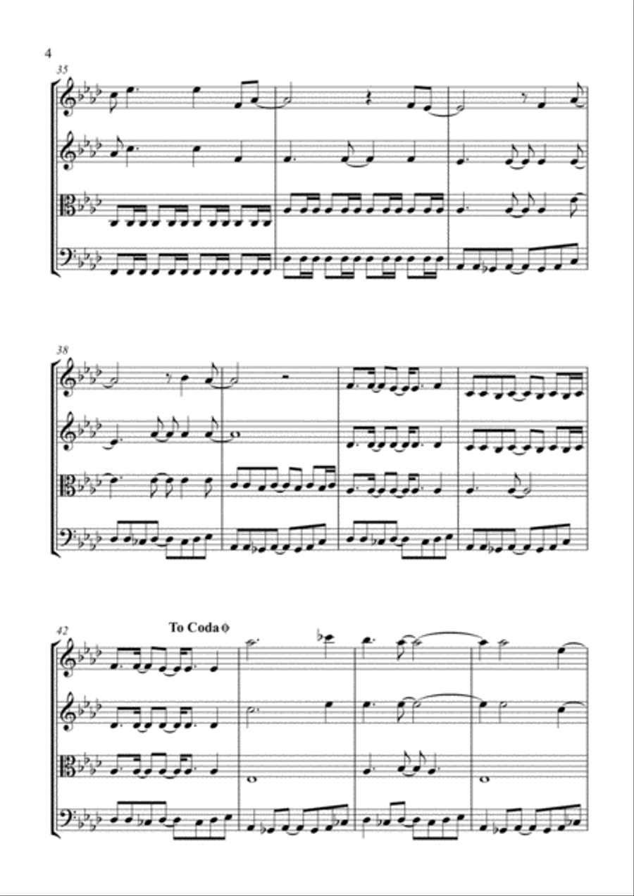 All I Want Is You String Quartet scores gallery preview page 4
