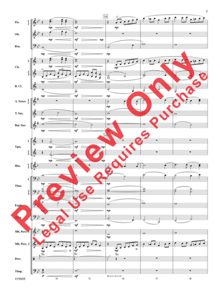 Holy Night, Silent Night Concert Band scores gallery preview page 5