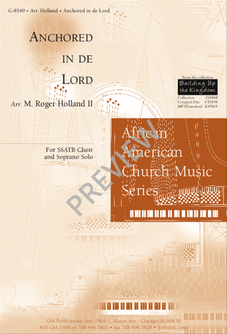 Anchored in de Lord SSATB - Sheet Music