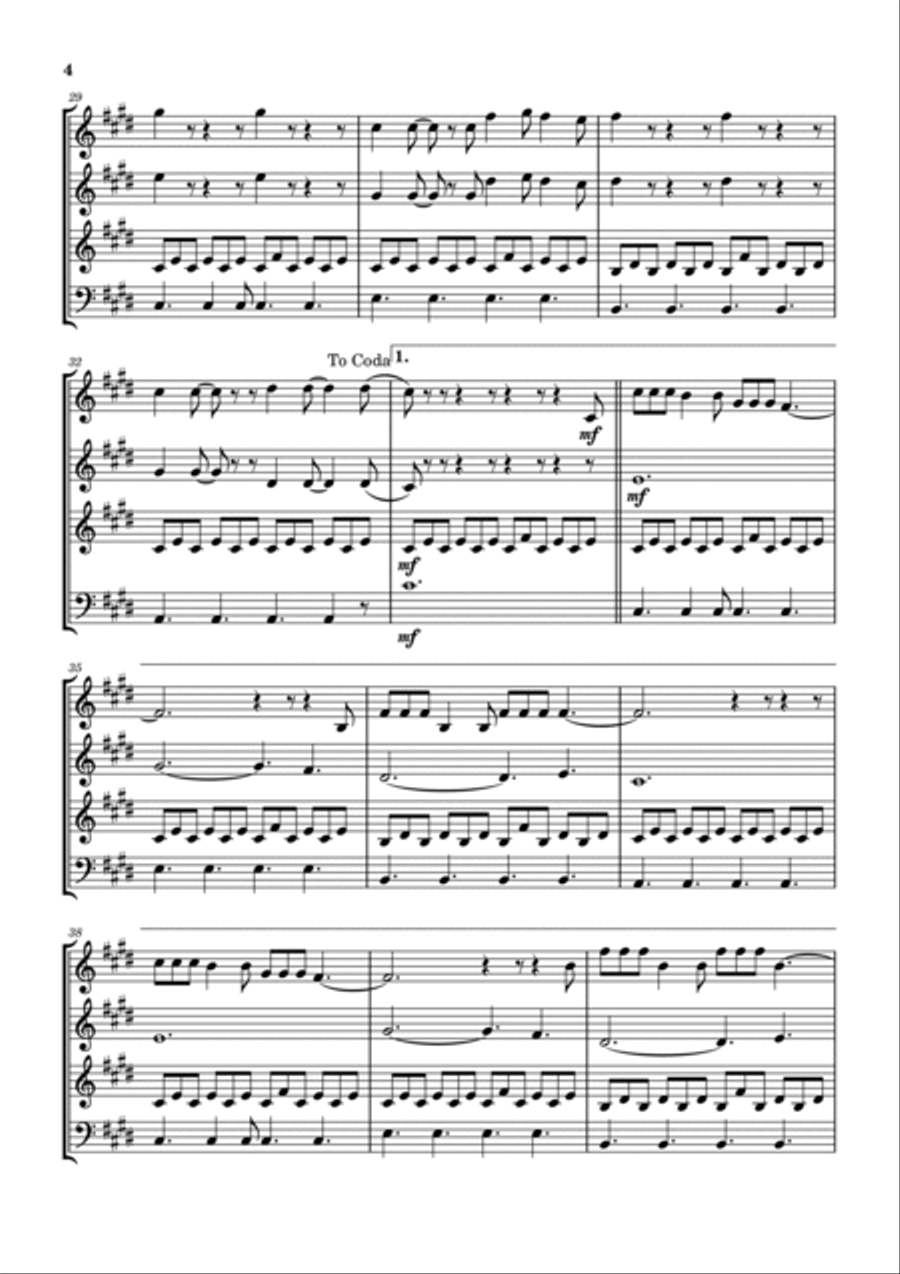Dead Man Walking Dead Man Walking Woodwind Quartet scores gallery preview page 5
