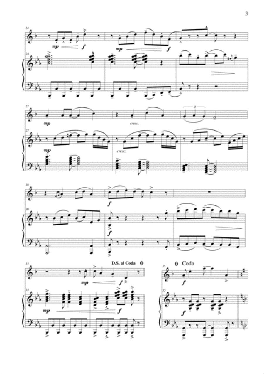 Ain't No Mountain High Enough Trumpet Solo scores gallery preview page 3