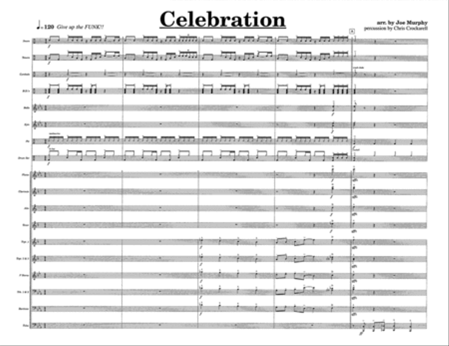 Celebration w/Tutor Tracks Percussion Ensemble scores gallery preview page 3