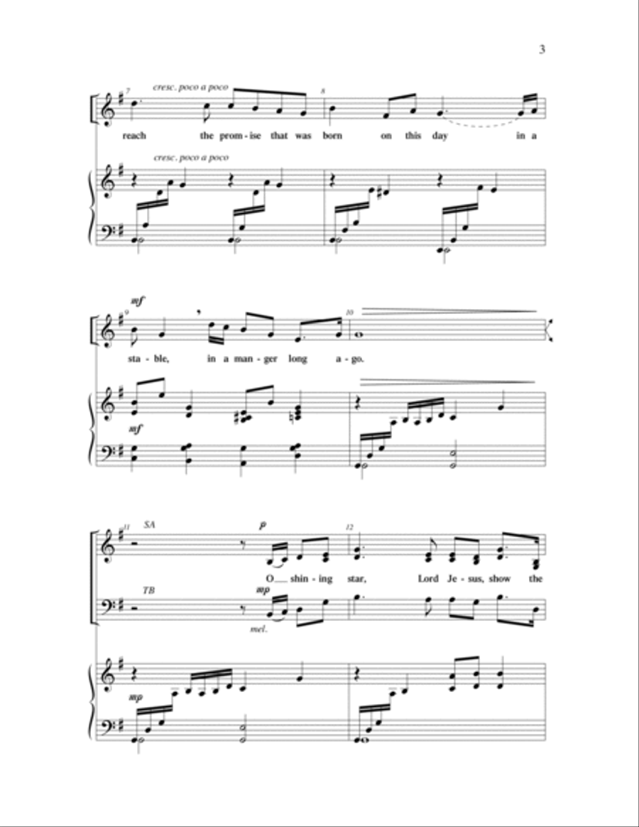 O Shining Star 4-Part scores gallery preview page 2