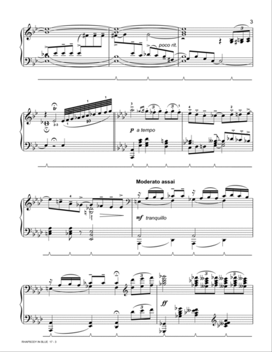 Rhapsody In Blue (Abridged & Advanced Piano Solo) Piano Method scores gallery preview page 3