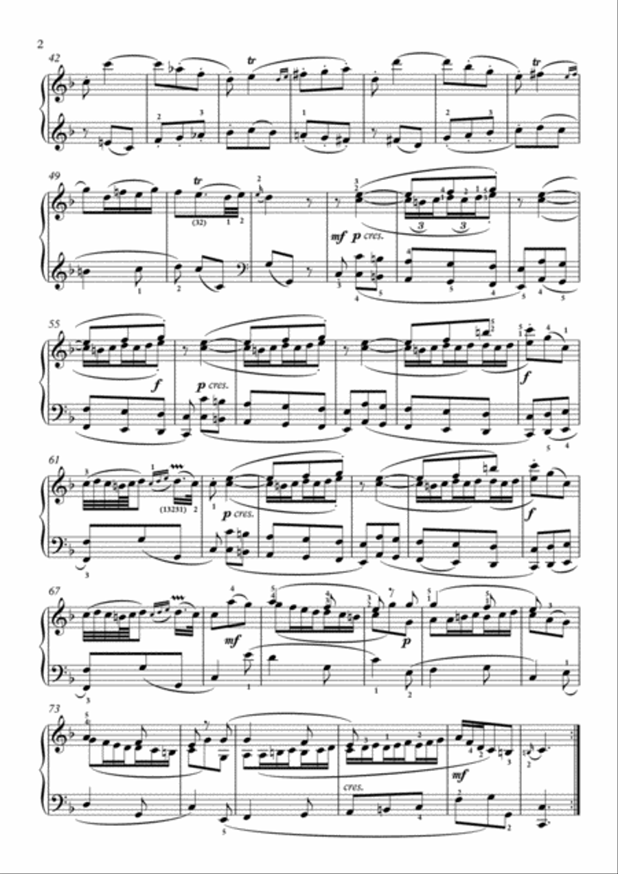 Scarlatti-Sonata in F-Major L.28 K.194(piano) Piano Solo scores gallery preview page 3