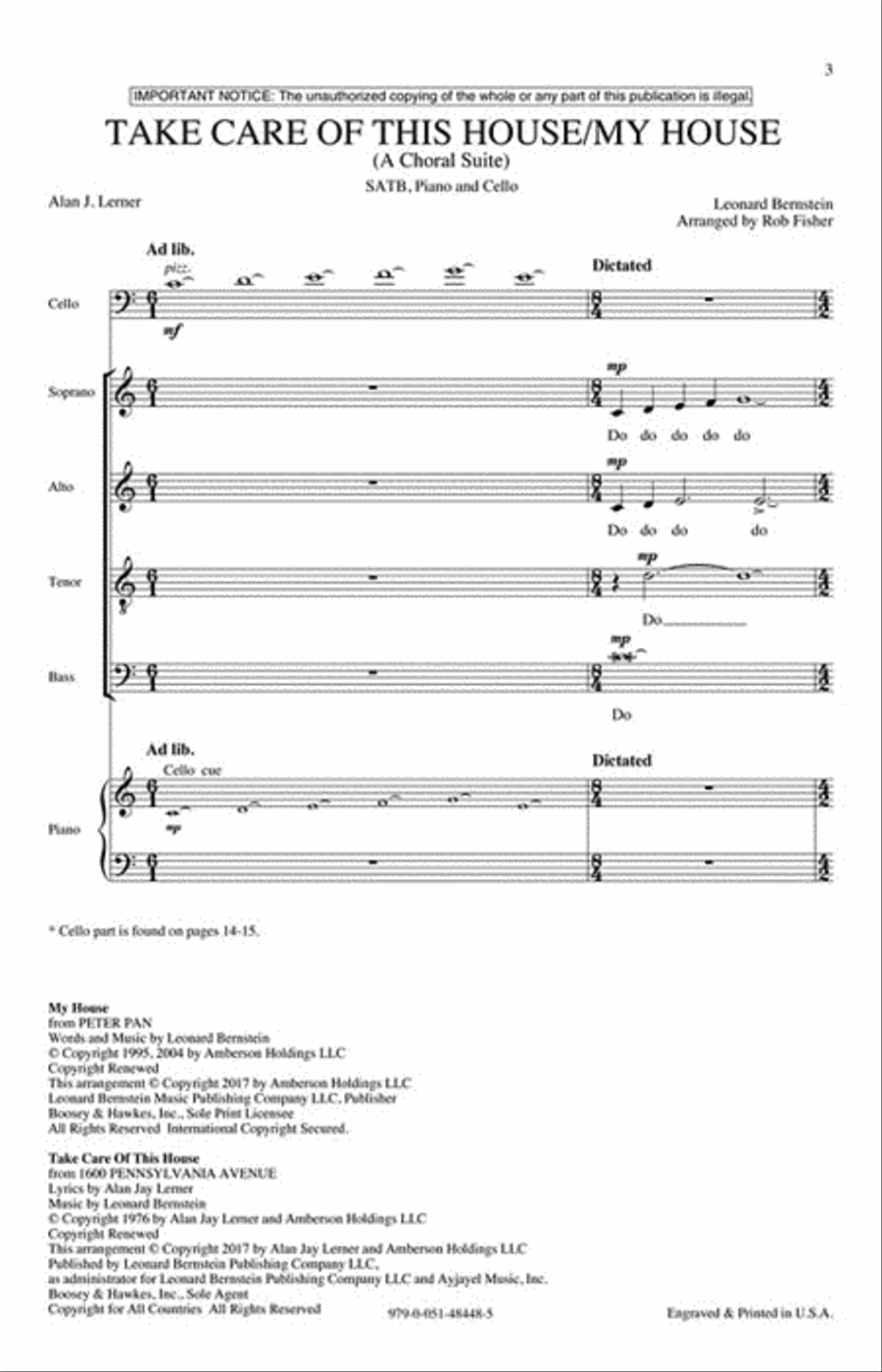 Take Care of This House/My House 4-Part scores gallery preview page 2