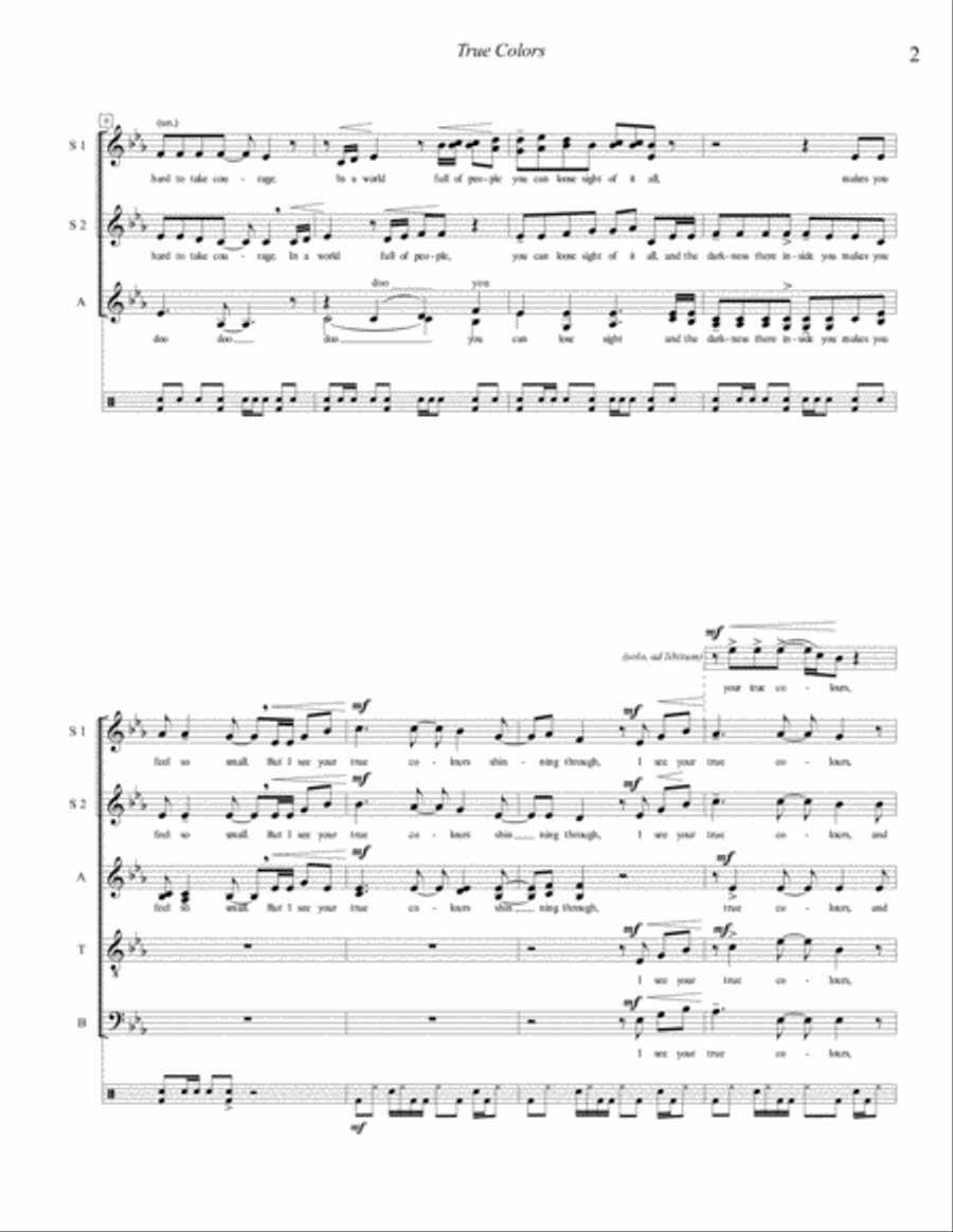 True Colors True Colors Divisi scores gallery preview page 2