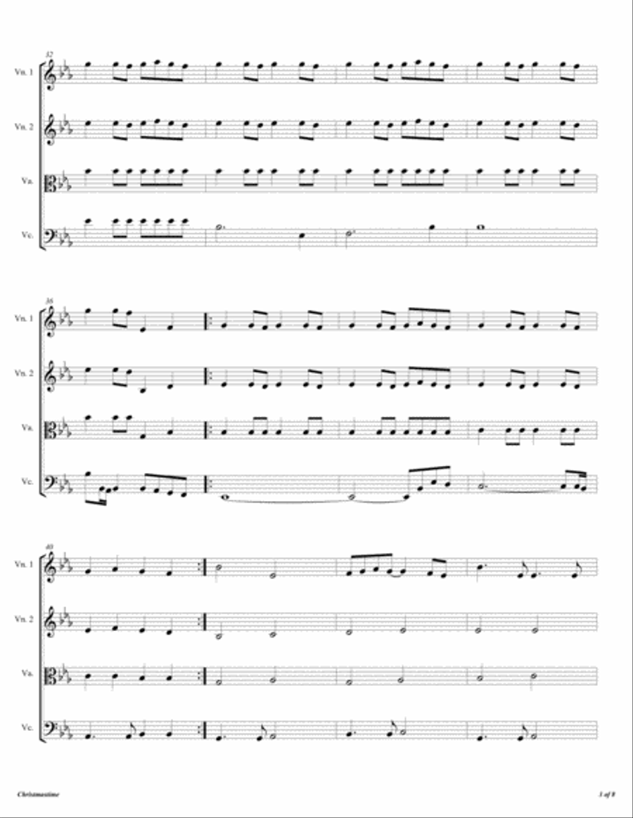 Christmastime String Quartet scores gallery preview page 4