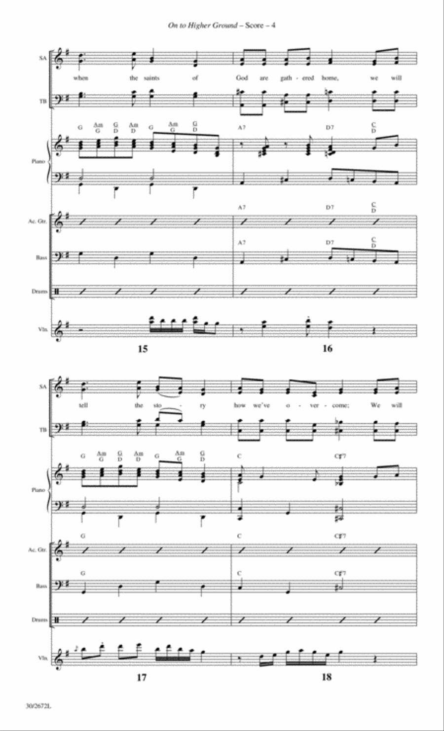 On to Higher Ground - Rhythm and Fiddle Score and Parts Violin scores gallery preview page 6