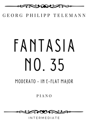 Book cover for Telemann - Moderato from Fantasia in E-flat Major (TWV 33:35) - Intermediate