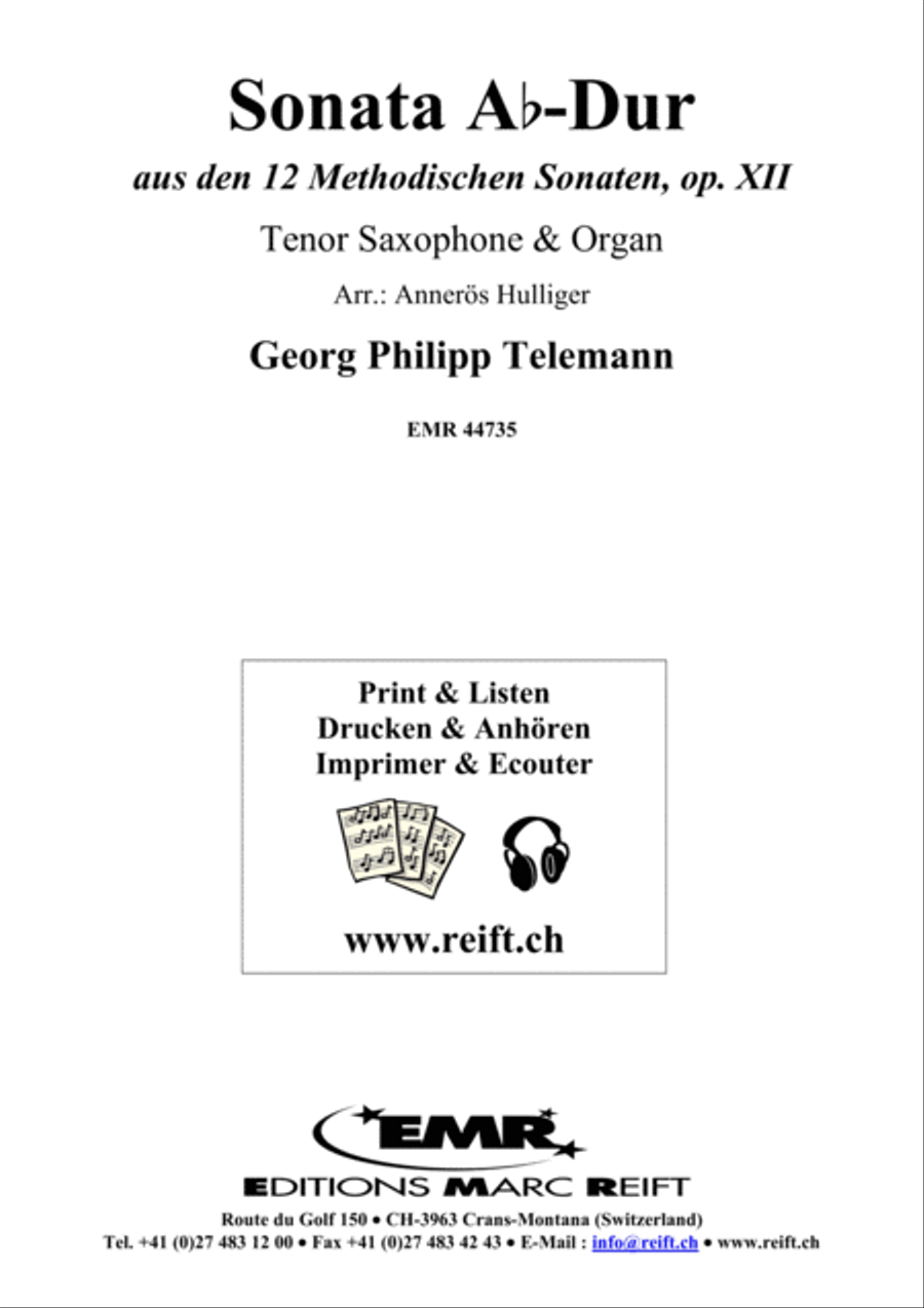 Sonata Ab-Dur Tenor Saxophone scores gallery preview page 2