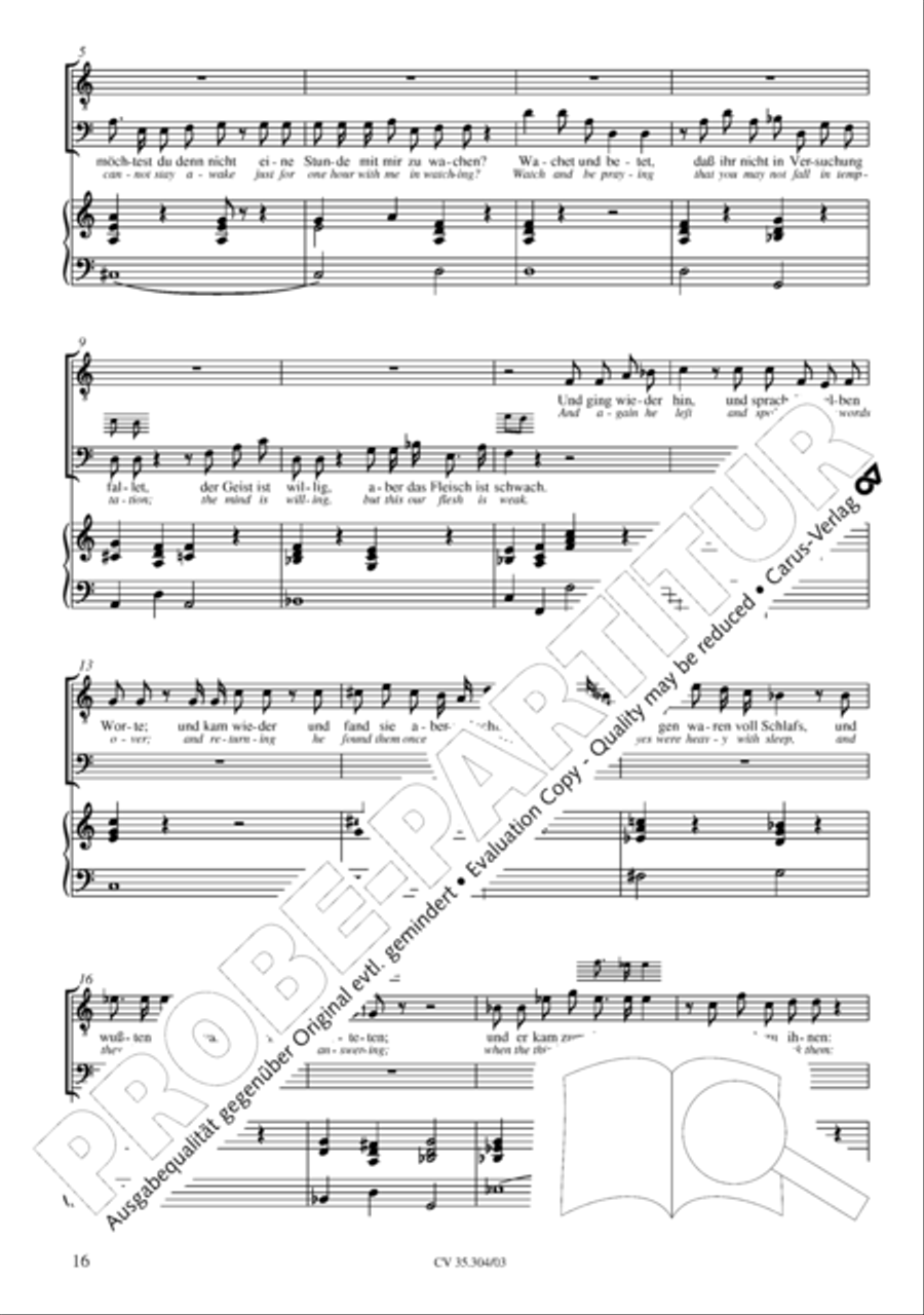 St. Mark Passion (Markus-Passion) 4-Part scores gallery preview page 17
