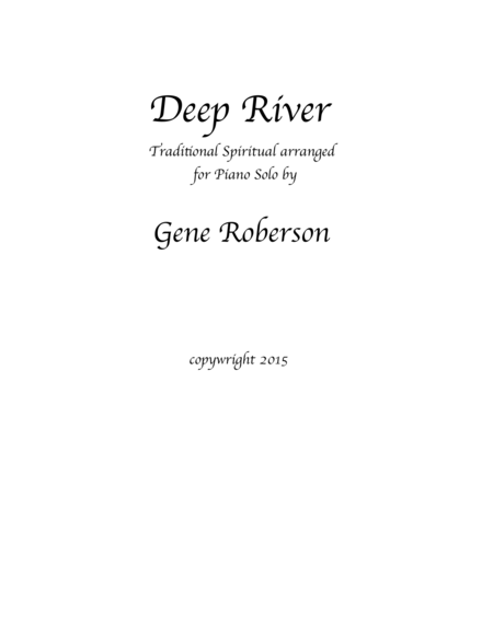 Deep River Piano Solo image number null